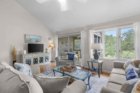 The reverse floor plan has spectacular marsh views