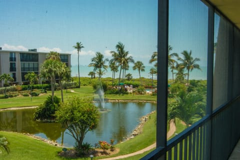Spacious Lanai overlooks lagoon, private pool and the Gulf of Mexico