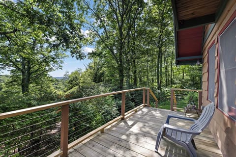 A layered view from the porch.