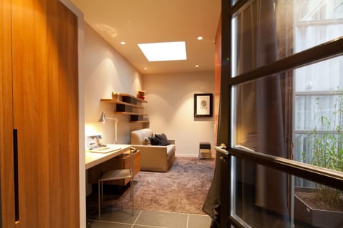 Flat-screen TV, first-run movies