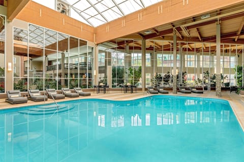 Indoor pool, open 6:00 AM to 8:00 PM, sun loungers