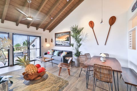 Living room and dining room