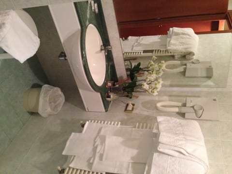 Shower, free toiletries, hair dryer, bidet