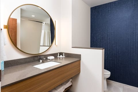 Free toiletries, hair dryer, towels