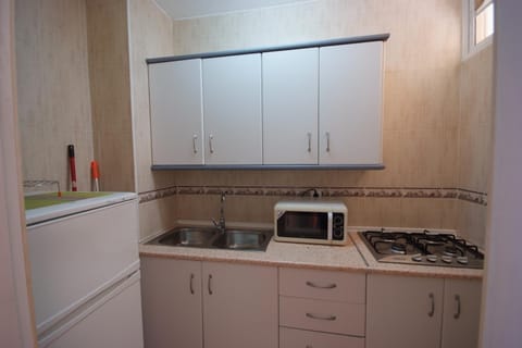 Full-size fridge, microwave, oven, stovetop
