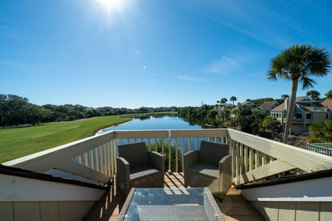 Deck off the loft has stunning views