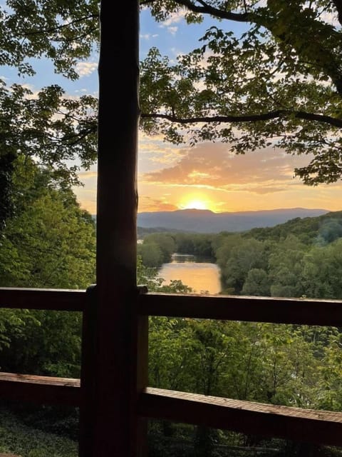 Sunset on the porch