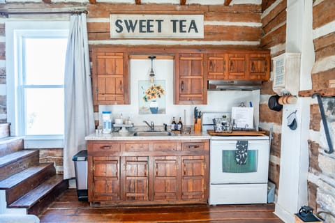 If you don't feel like venturing out, the kitchenette is complete!