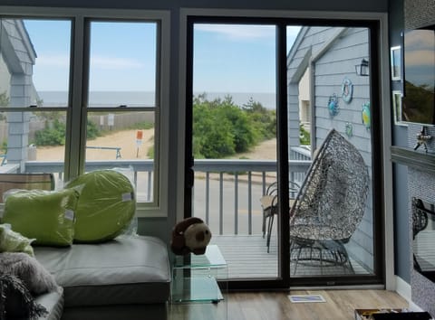 one of our two balconies--one upstairs and one downstairs (with a hinge door)