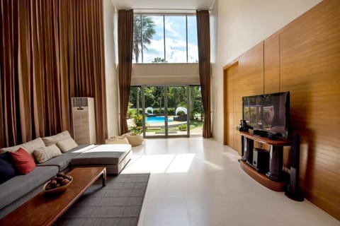 3-Bedroom Villa with Private Pool | Living area | Flat-screen TV