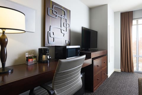 Hypo-allergenic bedding, down comforters, pillowtop beds, desk