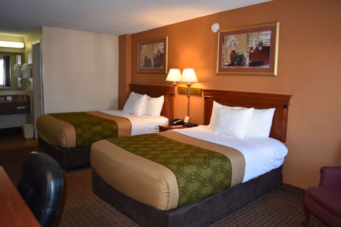 Standard Room, 2 Double Beds, Non Smoking | Desk, blackout drapes, soundproofing, iron/ironing board