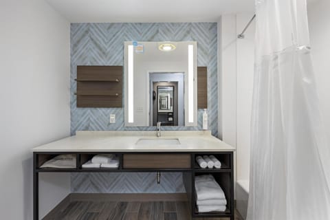 Room, 2 Queen Beds | Bathroom | Designer toiletries, hair dryer, towels, soap