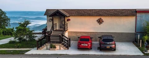 Plenty of parking by the front door, or in the driveway.