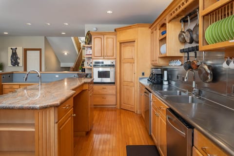 Tons of counter space in the expansive kitchen