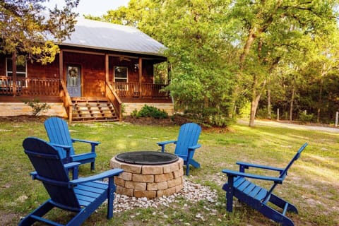 Front yard with firepit and supplied firewood and starters.