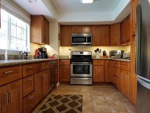 Fully stocked kitchen