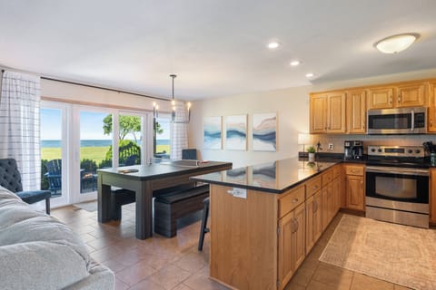 Beautiful lake views from living area