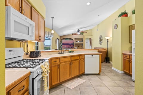 Gas stove, microwave, dishwasher and fridge with filtered water and ice maker