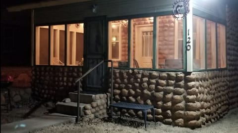 Relaxing porch with 43” smart TV