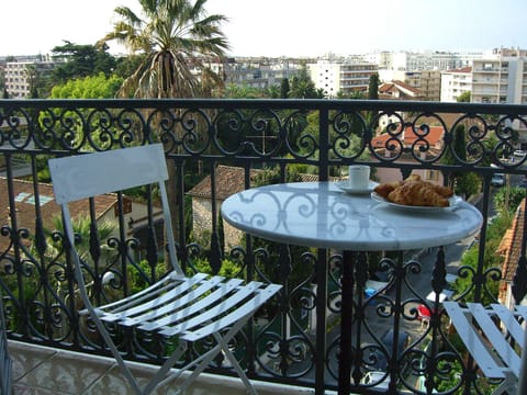 One of the three balconies