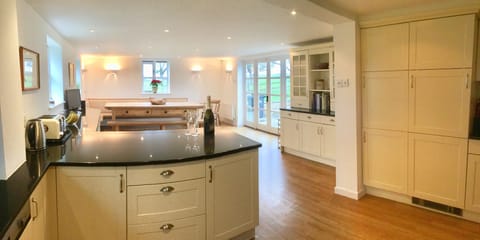 Massive kitchen with dining area