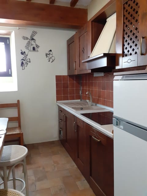 the modern and the well-equipped kitchen with microwave oven, kettle, bread warm