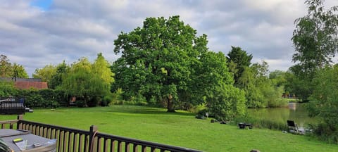 View from lodge overlooking private Duck Lake
