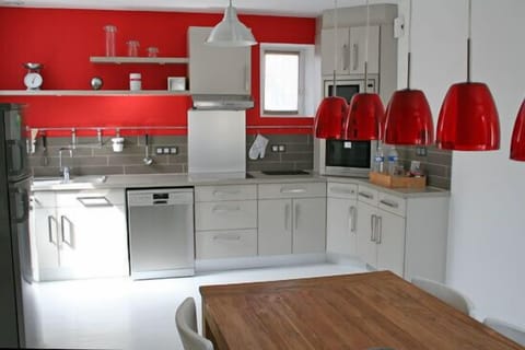 Dining room and kitchen