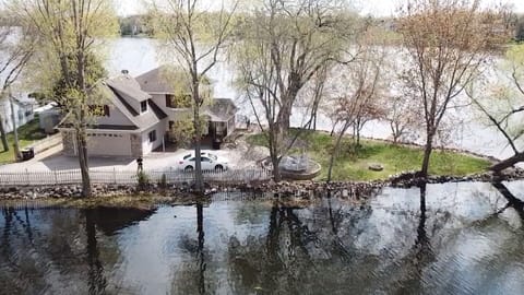 Enjoy privacy on the point with surrounding water views!