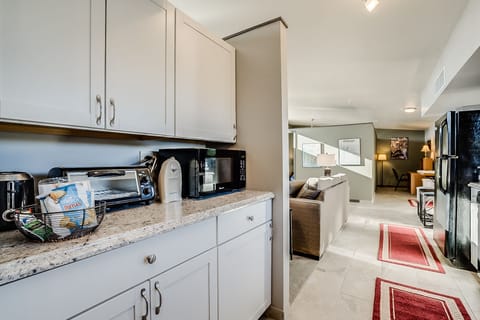 View of Kitcken with Living Area