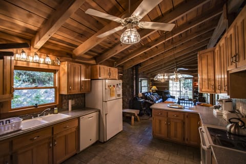 View of kitchen and living room