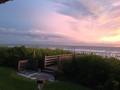 This picture was taken from our back porch sitting in nice high rise chairs.