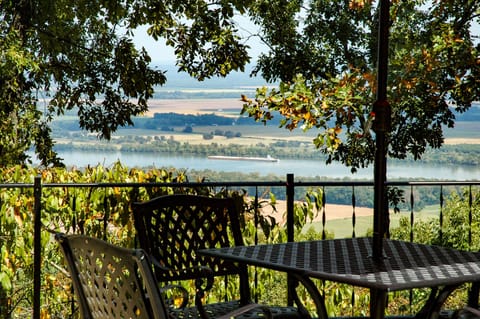 Enjoy sitting outside and watching river activities.