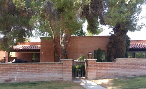 Vacation Villa entrance, villa on the left