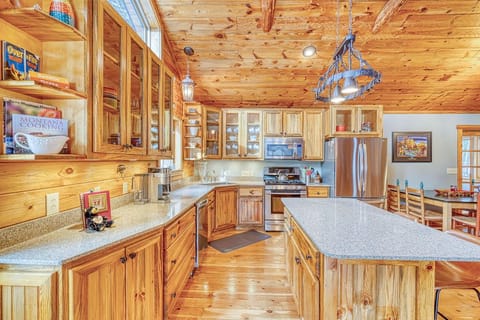 Fully stocked kitchen. Everything you need to prepare a big family meal together