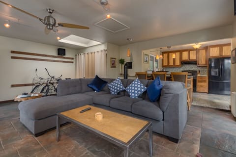 Family room to kitchen view.