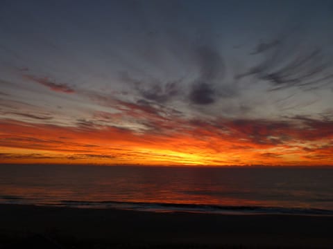 View of sunrise from balcony
