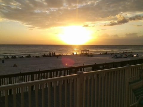 Gorgeous sunsets! The Condo for rent is located on beachfront property. 