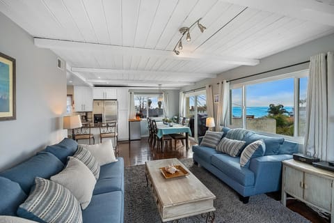 Luxurious new furnishings.  Lounge and enjoy the ocean views from the sofa