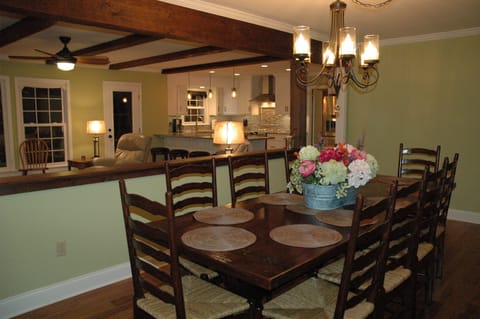 Large dining table for family and friends