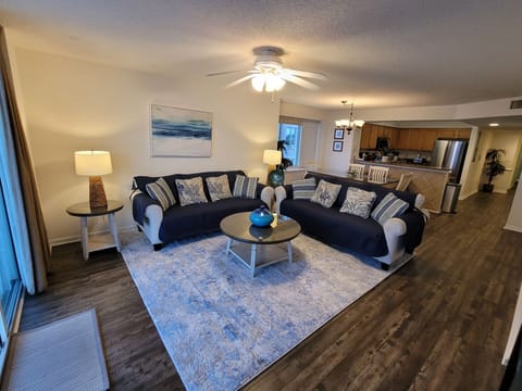 Newly installed vinyl flooring.