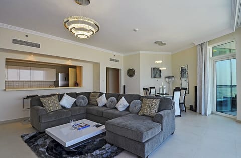 "Lounge with dining area very comfortable sofa ,  smart samsung tv,sound system"