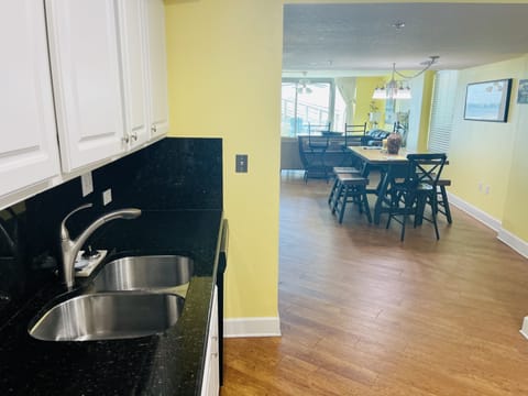 Doing dishes isn’t so bad when you are watching the waves roll in