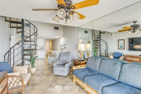 The den and kitchen area from balcony