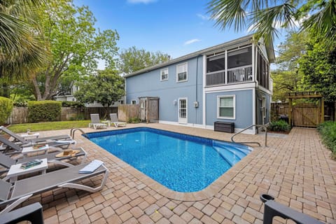 Cool off in the private pool or kick back on the loungers after a day at the beach.