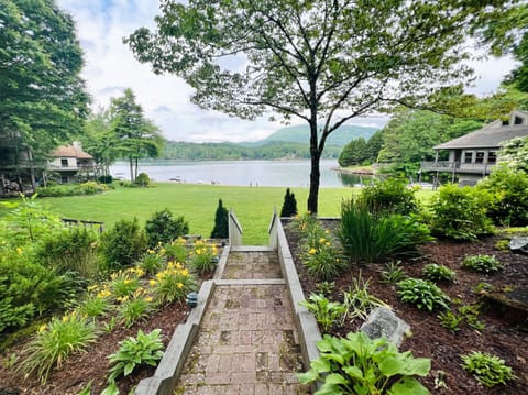 Staircase to the lake & private dock slip