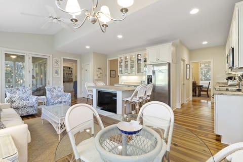 Breakfast or game table in kitchen.