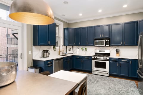 Fully Furnished and Stocked Chef's Kitchen! Gather with your Group in this Stunning Space, Weber Grill on the Balcony, Kitchen Essentials and Coffee/Tea Provided