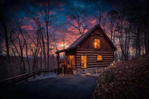 Welcome to Bear Moon Cabin, a hand-hewn log cabin.